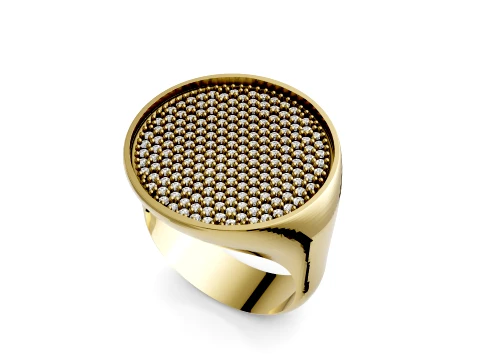 Pave Luxe Ring 3D Model