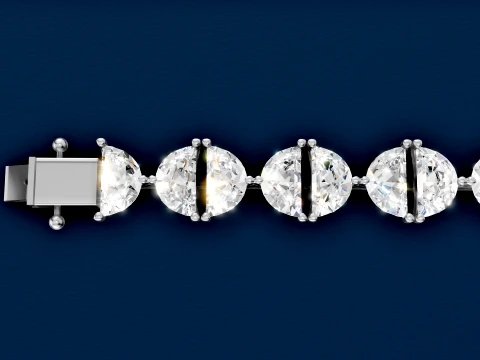 Baguette Radiance Tennis Bracelet 3Dモデル
