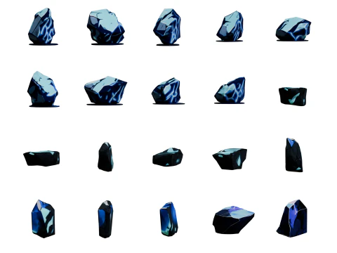 Magic Stones 100 Pack Vol 1 3D Model