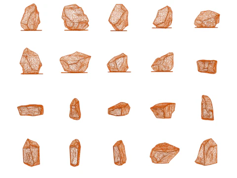 Magic Stones 100 Pack Vol 1 3D Model