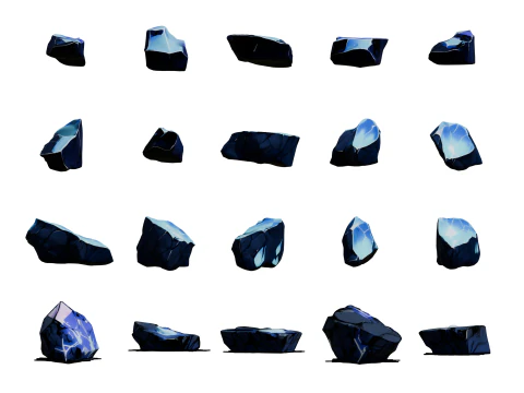 Magic Stones 100 Pack Vol 1 3D Model