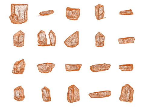 Magic Stones 100 Pack Vol 1 3D Model
