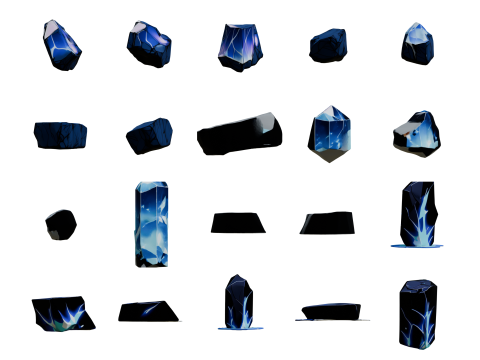 Magic Stones 500 Pack Vol 1 Modelo 3D