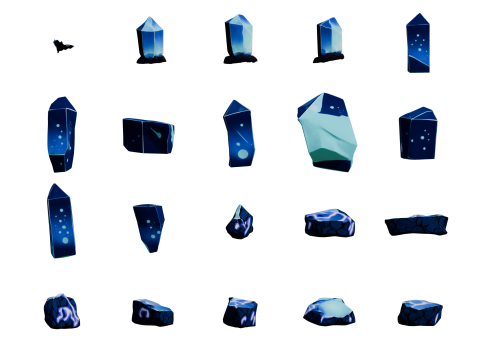 Magic Stones 500 Pack Vol 1 3D Model