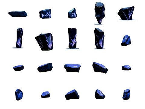 Magic Stones 500 Pack Vol 1 3D Model