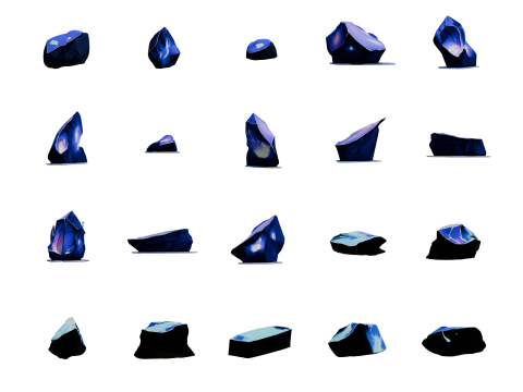Magic Stones 500 Pack Vol 1 3D Model