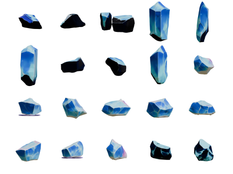 Magic Stones 500 Pack Vol 1 3D Model