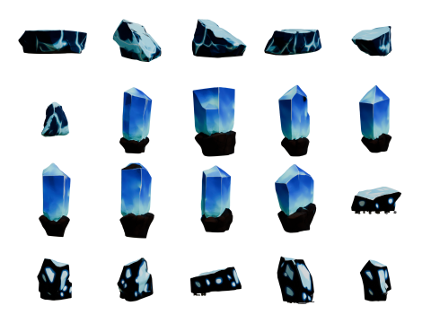 Magic Stones 500 Pack Vol 1 3D Model