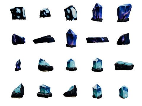 Magic Stones 500 Pack Vol 1 3D Model