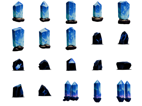Magic Stones 500 Pack Vol 1 3D Model