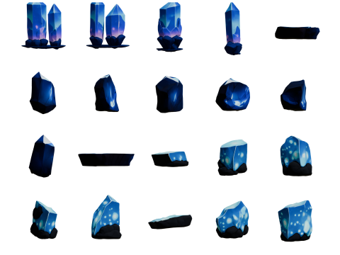Magic Stones 500 Pack Vol 1 3D Model