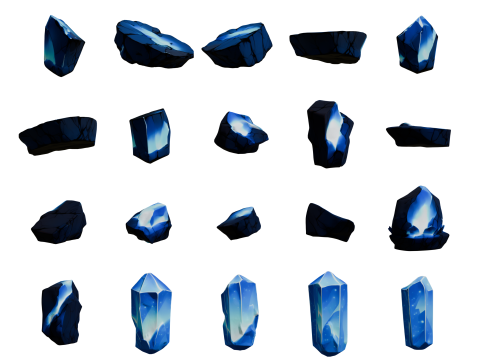 Magic Stones 500 Pack Vol 1 3D Model