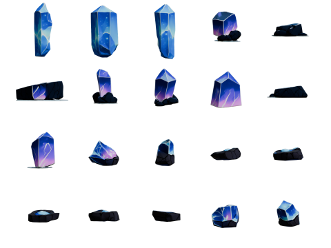 Magic Stones 500 Pack Vol 1 3D Model