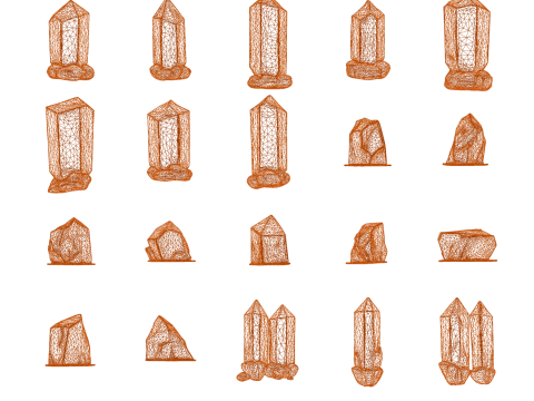 Magic Stones 500 Pack Vol 1 3D Model