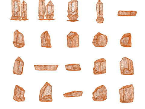 Magic Stones 500 Pack Vol 1 3D Model