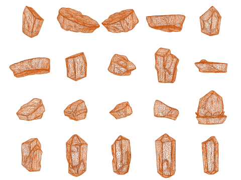 Magic Stones 500 Pack Vol 1 3D Model