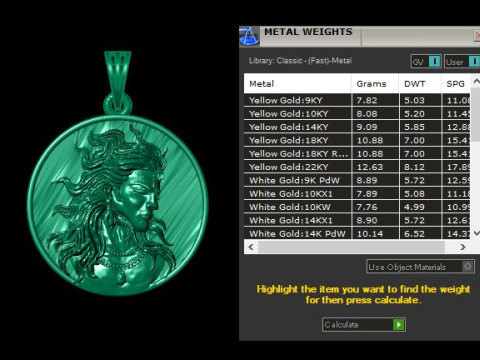 Shiv Pendent Model Cetak 3D