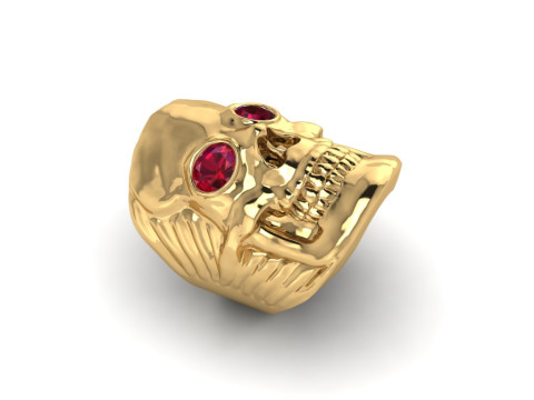 Skull ring Model Cetak 3D
