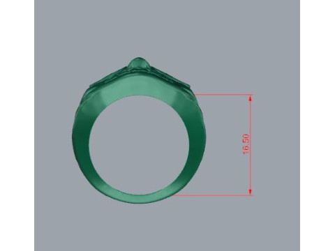 Skull ring Model Cetak 3D