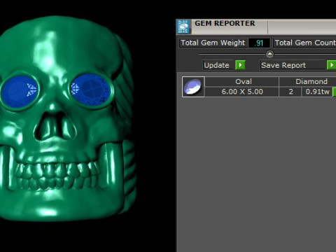 Skull ring Model Cetak 3D