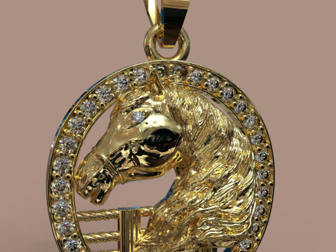Horse Pendant 3Dプリントモデル