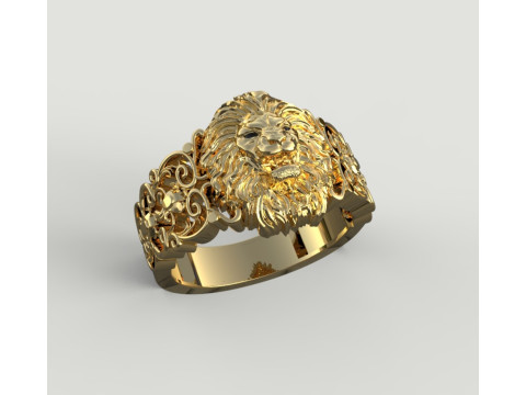 Lion ring Modelo de impresión 3D