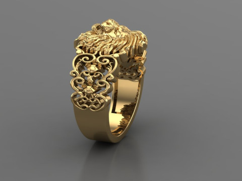 Lion ring 3D Принт Модель