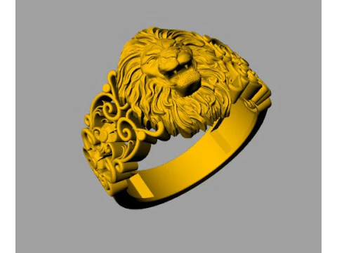 Lion ring 3D Print Model