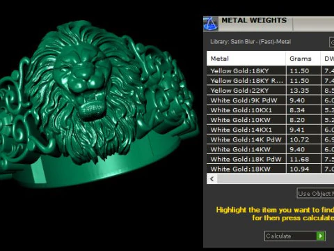 Lion ring 3D Print Model
