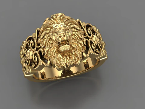 Lion ring 3D Print Model