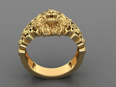 Lion ring 3D Print Model
