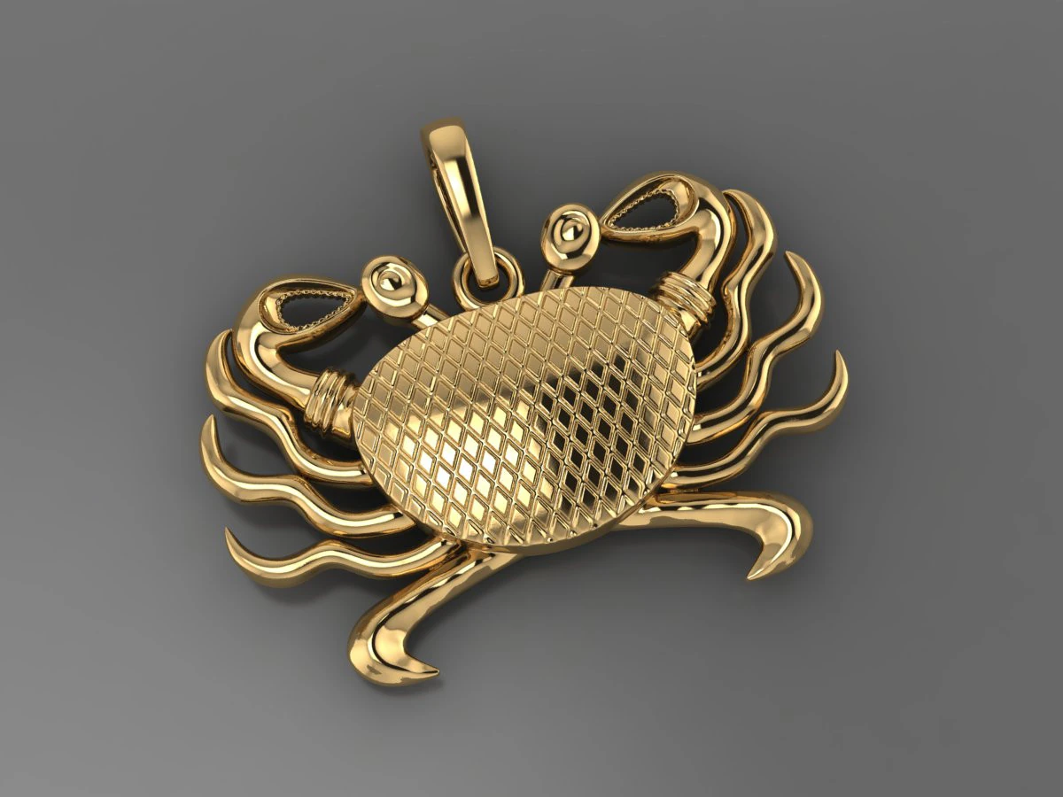 Crab pendant 3D Print Model .c4d .max .obj .3ds .fbx .stl .blend 