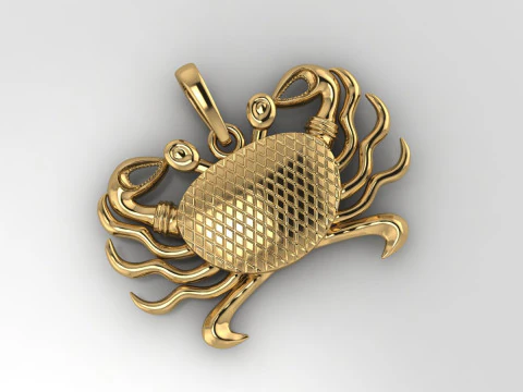 Crab pendant 3D Print Model