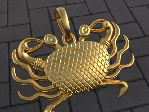Crab pendant 3D Print Model
