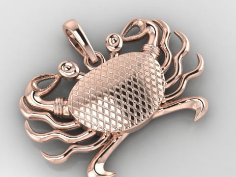 Crab pendant 3Dプリントモデル