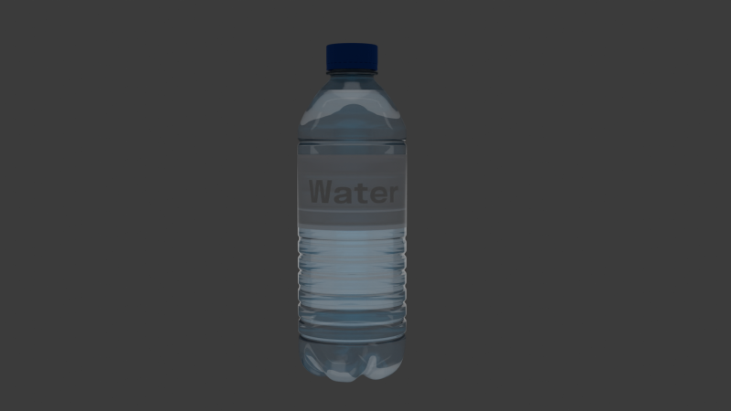 Plastic water bottle 3D Model .c4d .max .obj .3ds .fbx .stl .blend 