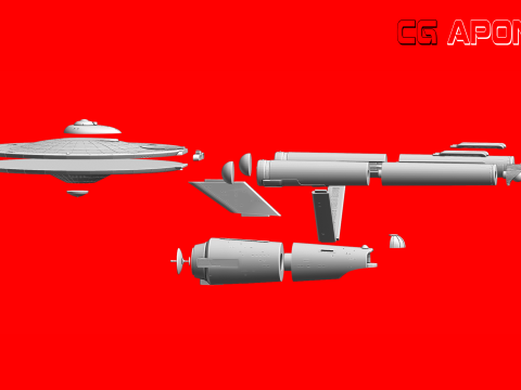 USS Enterprise NCC-1701 3Dプリントモデル