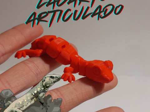 3D ARTICULATED LIZARD 3D Baskı Modeli
