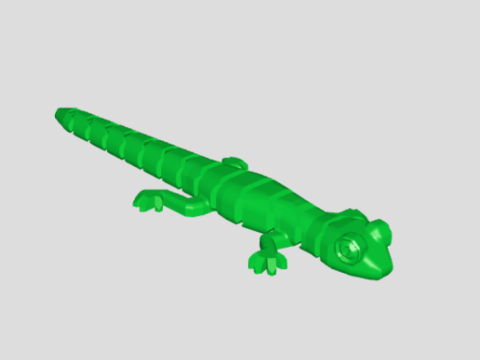3D ARTICULATED LIZARD 3D 프린트 모델