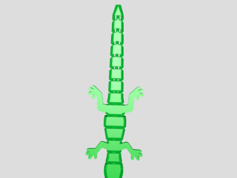 3D ARTICULATED LIZARD 3D 프린트 모델