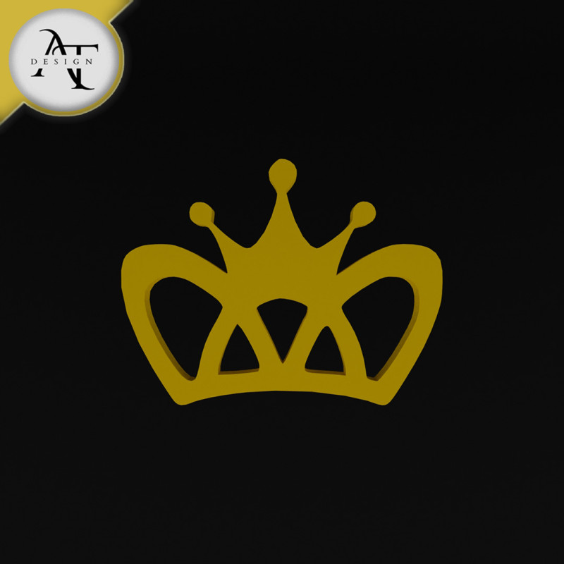 Crown - 2D Art 3D Model .c4d .max .obj .3ds .fbx .stl .blend 