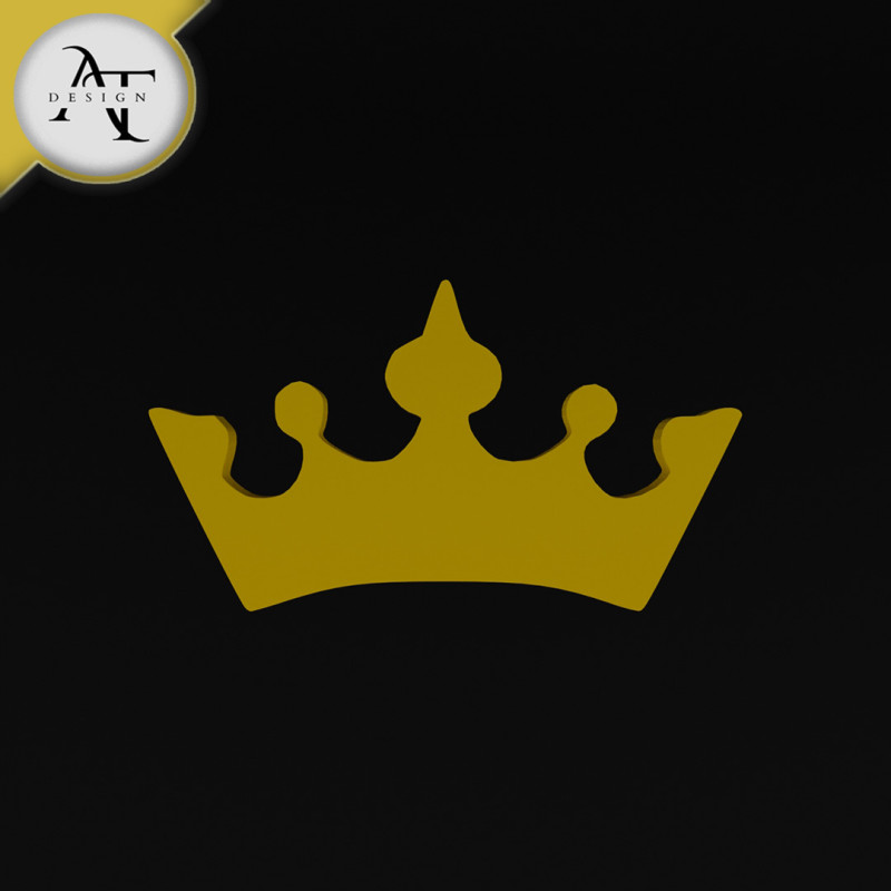 Crown - 2D Art 3D 模型 .c4d .max .obj .3ds .fbx .stl .blend