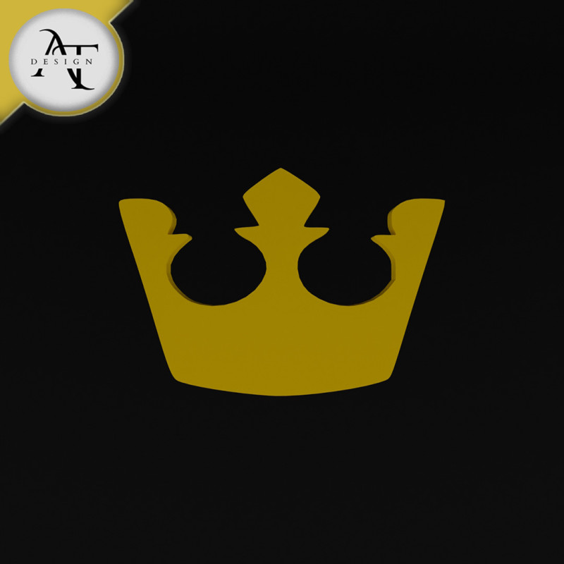 Crown - 2D Art 3D Model .c4d .max .obj .3ds .fbx .stl .blend