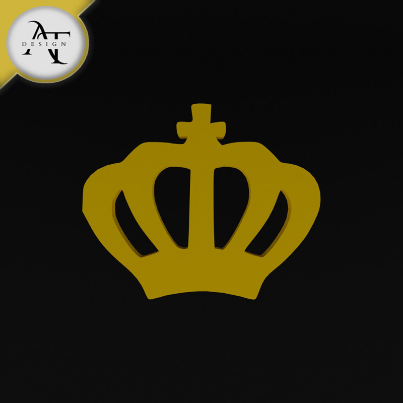 Crown - 2D Art 3D Model .c4d .max .obj .3ds .fbx .stl .blend