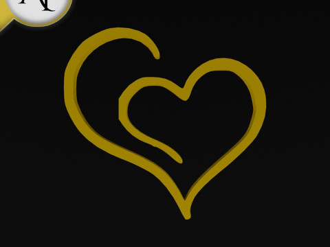 Heart - 2D Art 3D मॉडल