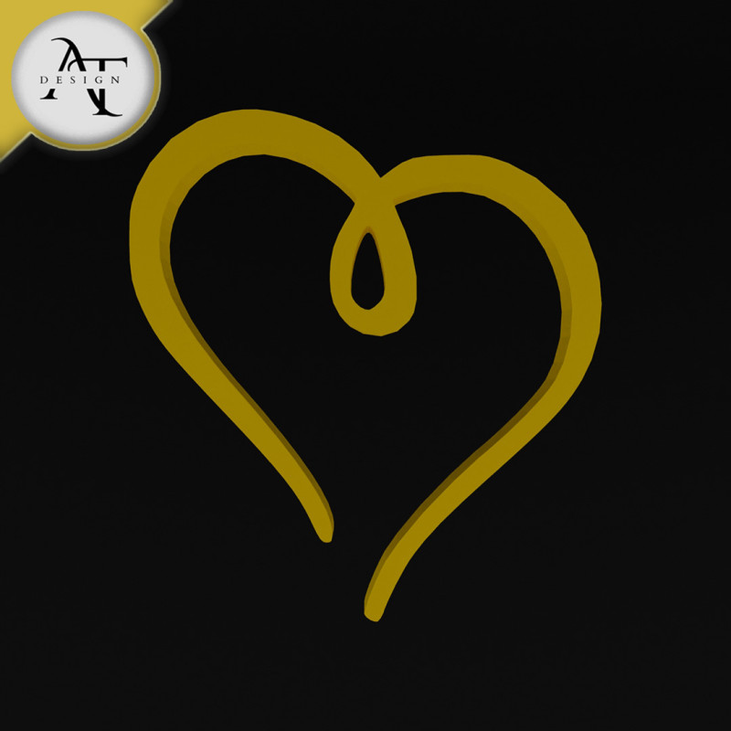 Heart - 2D Art Modelo 3D .c4d .max .obj .3ds .fbx .stl .blend