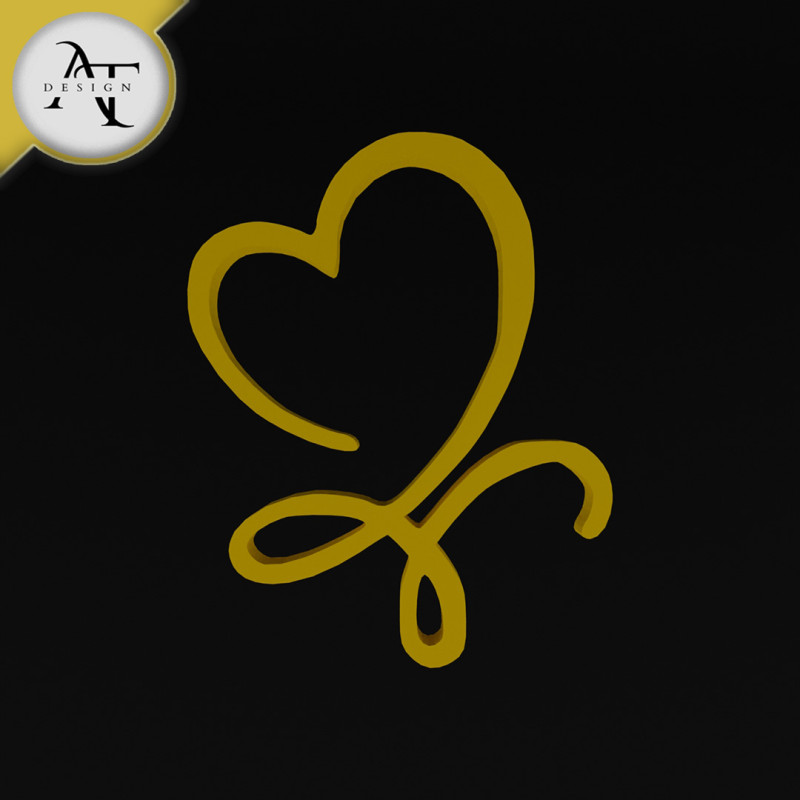 Heart - 2D Art 3D 模型 .c4d .max .obj .3ds .fbx .stl .blend