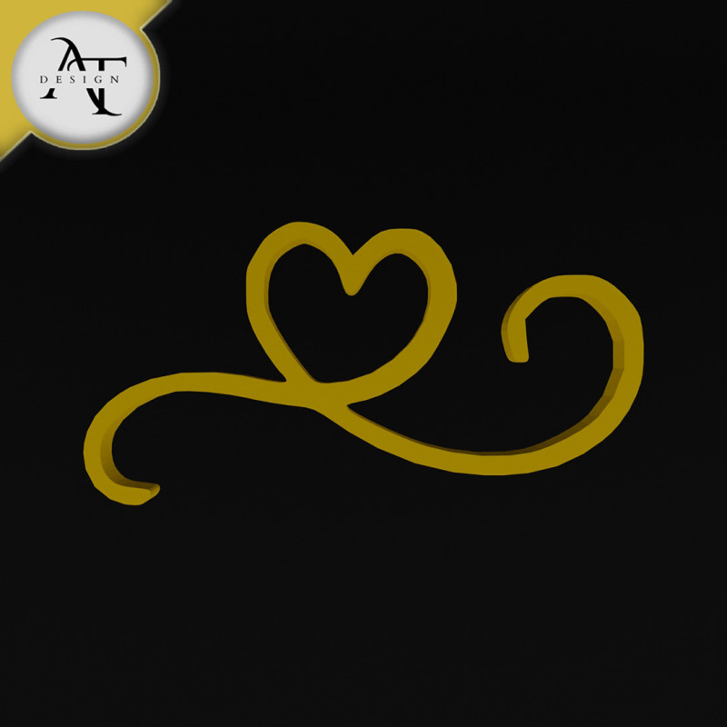 Heart - 2D Art 3D Model .c4d .max .obj .3ds .fbx .stl .blend