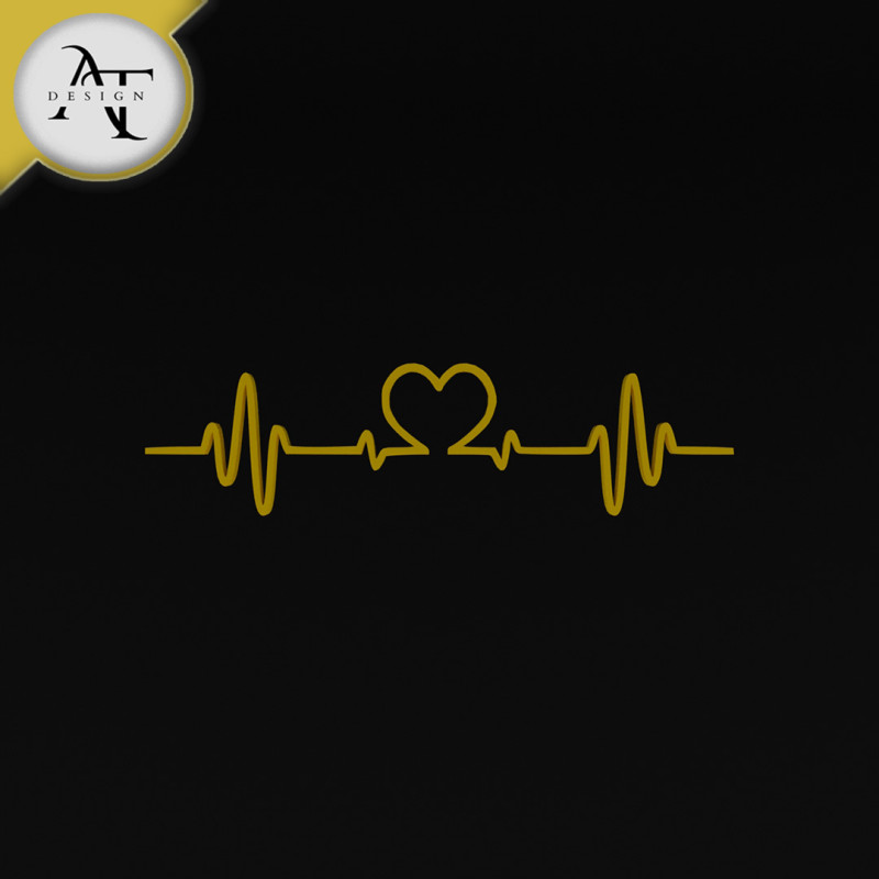 Heartbeat - 2D Art 3D Model .c4d .max .obj .3ds .fbx .stl .blend