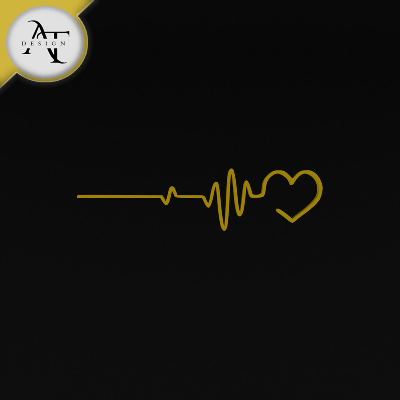 Heartbeat - 2D Art 3D Модель .c4d .max .obj .3ds .fbx .stl .blend